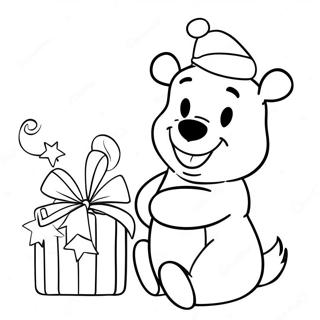 Christmas Winnie The Pooh Coloring Pages