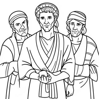 Colorful Joseph With His Brothers Coloring Page 50274-39778