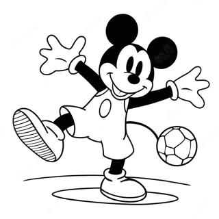 Mickey Mouse Spiller Fotball Fargeleggingsark 50294-39774