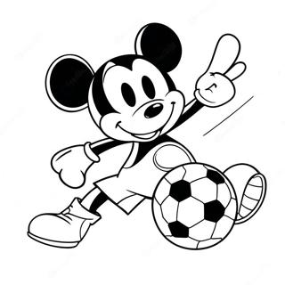 Mickey Mouse Spiller Fotball Fargeleggingsark 50294-39776