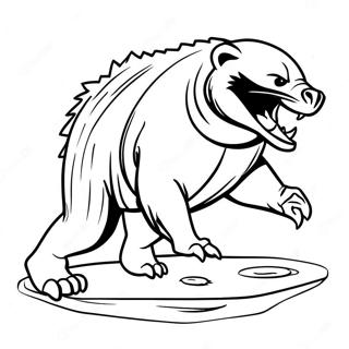 Honey Badger Coloring Pages