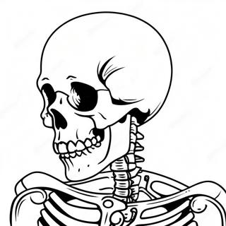 Detailliertes Ausmalbild Des Menschlichen Skeletts 50354-39824