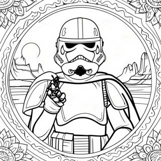 Pagina De Colorat Detaliată Cu Personaje Star Wars 50394-39869