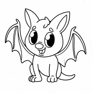 Cute Cartoon Bat Coloring Page 50454-39909