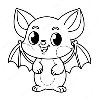 Cute Cartoon Bat Coloring Page 50454-39910