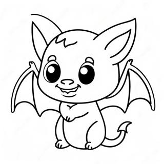 Cute Cartoon Bat Coloring Page 50454-39912