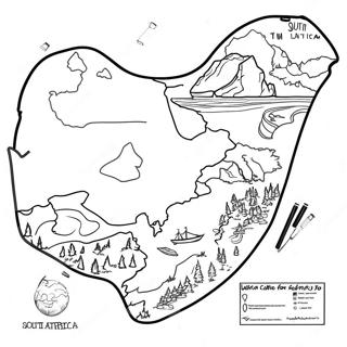 صفحة تلوين خريطة جنوب أفريقيا 50503-39947