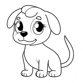 Cute Anime Dog With Big Eyes Coloring Page 50524-39965