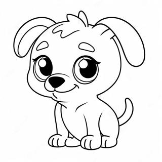 Cute Anime Dog With Big Eyes Coloring Page 50524-39966