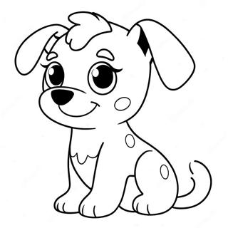 Cute Anime Dog With Big Eyes Coloring Page 50524-39967