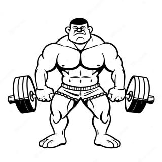 Strongman Lifting Weights Coloring Page 50554-58881