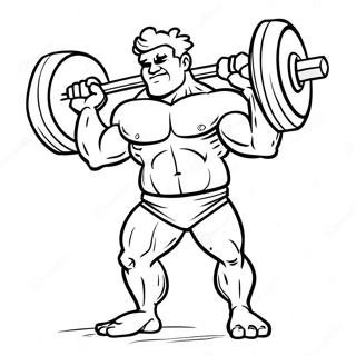 Strongman Lifting Weights Coloring Page 50554-58882