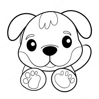 Cute Puppy Paw Print Coloring Page 50574-39994