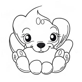 Cute Puppy Paw Print Coloring Page 50574-39995