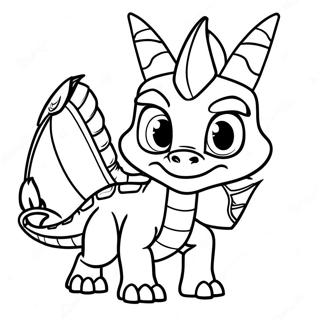 Página Para Colorir Do Spyro, O Dragão Skylander 50614-40031