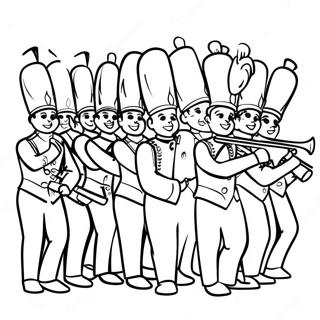 Colorful Marching Band Parade Coloring Page 50624-40041