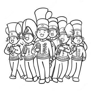 Colorful Marching Band Parade Coloring Page 50624-40044