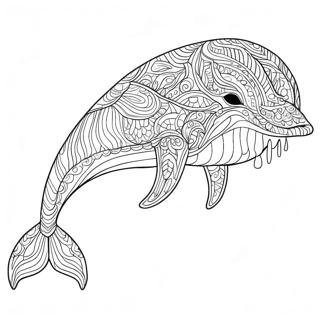 Majestic Whale Swimming Coloring Page 50704-40098