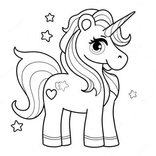 Cute Unicorn With Sparkles Coloring Page 50714-40113