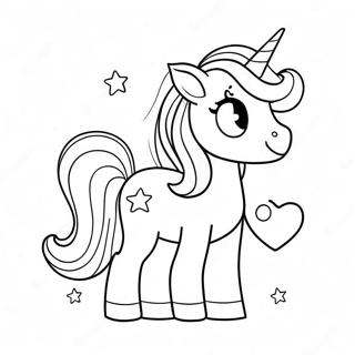 Cute Unicorn With Sparkles Coloring Page 50714-40114