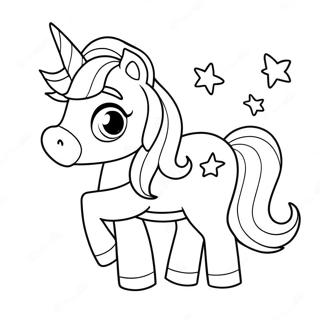 Cute Unicorn With Sparkles Coloring Page 50714-40115