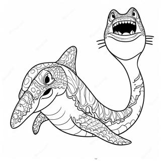 Mosasaurus Megalodon Coloring Pages