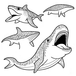 Mosasaurus Megalodon Coloring Page 50723-40118