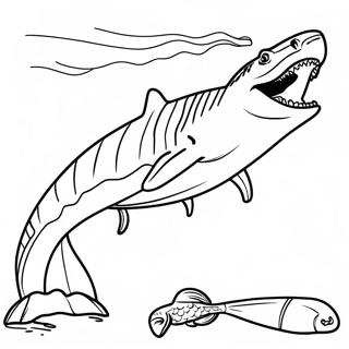 Mosasaurus Megalodon Coloring Page 50723-40119