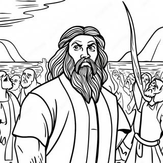 Moses And Pharaoh Coloring Pages