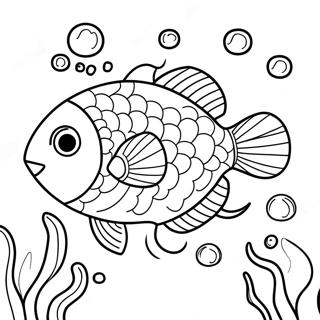 Colorful Piranha Swimming In The Ocean Coloring Page 50774-40157