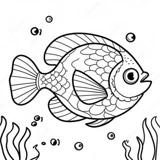 Colorful Piranha Swimming In The Ocean Coloring Page 50774-40158