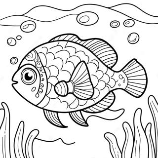 Colorful Piranha Swimming In The Ocean Coloring Page 50774-40159