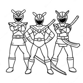 Power Rangers Samurai Coloring Page 50803-40171