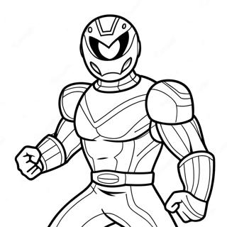 Red Ranger In Action Coloring Page 50804-40173