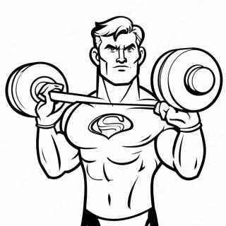 Powerful Superhero Lifting Weights Coloring Page 50814-40190