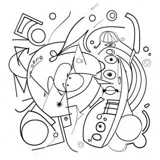 Kandinsky Abstract Shapes Coloring Page 50863-40219