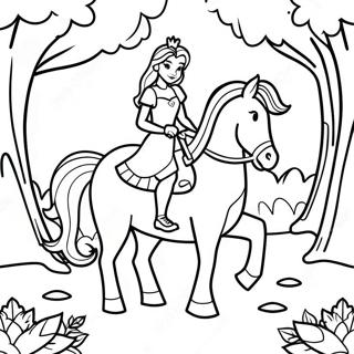 Princess Horse Coloring Pages