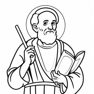 St Peter Holding Keys Coloring Page 50904-40294