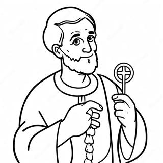 St Peter Holding Keys Coloring Page 50904-40296