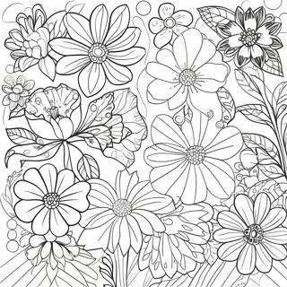 Delicate Flower Border Coloring Page 50914-40265