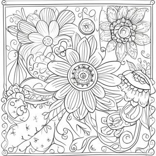 Delicate Flower Border Coloring Page 50914-40268