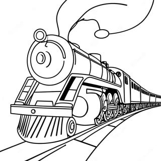 Magical Polar Express Train Coloring Page 5091-4065