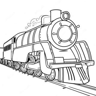 Magical Polar Express Train Coloring Page 5091-4067