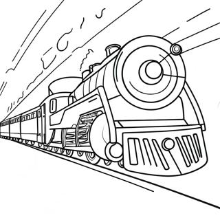 Magical Polar Express Train Coloring Page 5091-4068