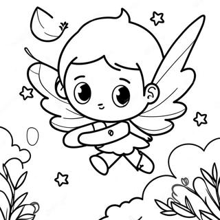 Boy Fairy Flying With Sparkling Wings Coloring Page 50933-40277