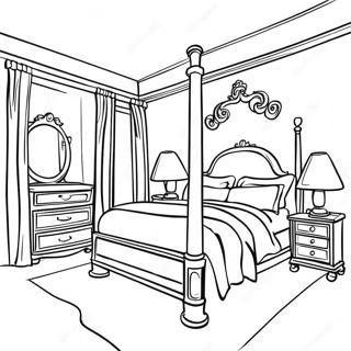 Dream Bedroom Coloring Page 50953-40304