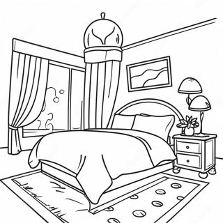 Cozy Dream Bedroom Coloring Page 50954-40315