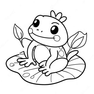 Kawaii Frog Coloring Pages