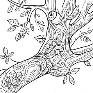 Tree Branch Coloring Pages