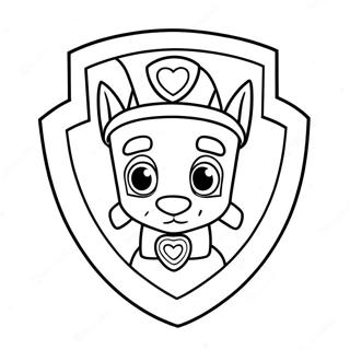 Paw Patrol Badge Coloring Page 50993-40323